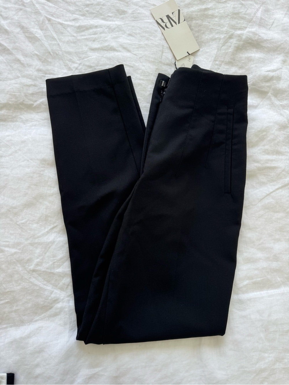 Zara Black Slim Tailored Trousers